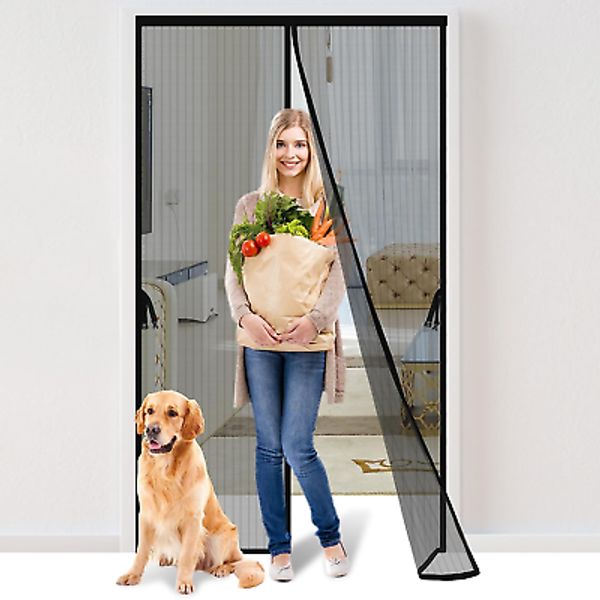 Magnetic Screen Door -Fit for Door Size:32X80 Inch, Hands Free Mesh Partition, H