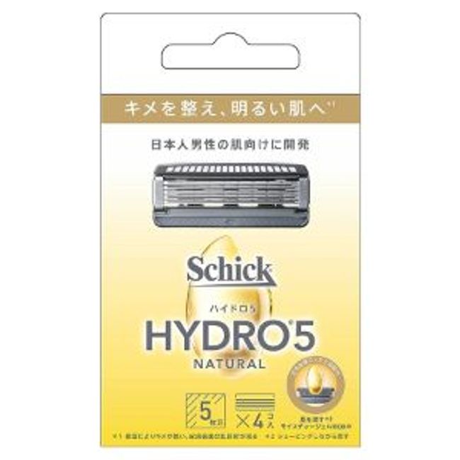 [Chic] Hydro 5 Natural 4 replacement blades 4 pieces [Cosmetics]