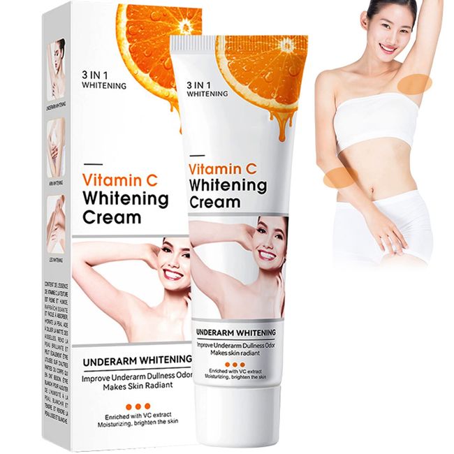 Instant Underarm Whitening Cream,Armpit Whitening Cream Legs,Bleaching Cream for Underarm,Underarm Skin Lightening Cream,Armpit Whitening Cream,Underarm Lightening Cream,Whitens,Nourishes Skin,50g