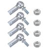 sourcing map 4pcs CS8 M5 Angle Ball Joint, M5x0.8 Right Hand Thread, A3-Steel Self-lubricating Ball Socket End Fitting