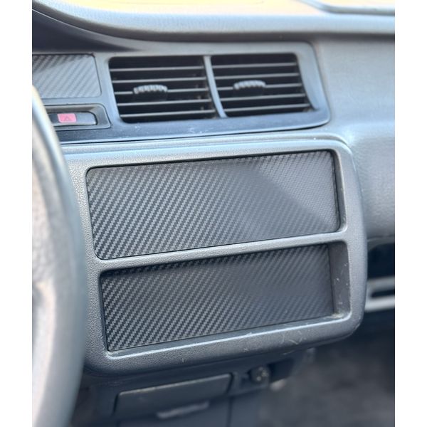 EG Civic Clock, Climate, And Radio Delete SET 3 Block Off CARBON PATTERN 92-95
