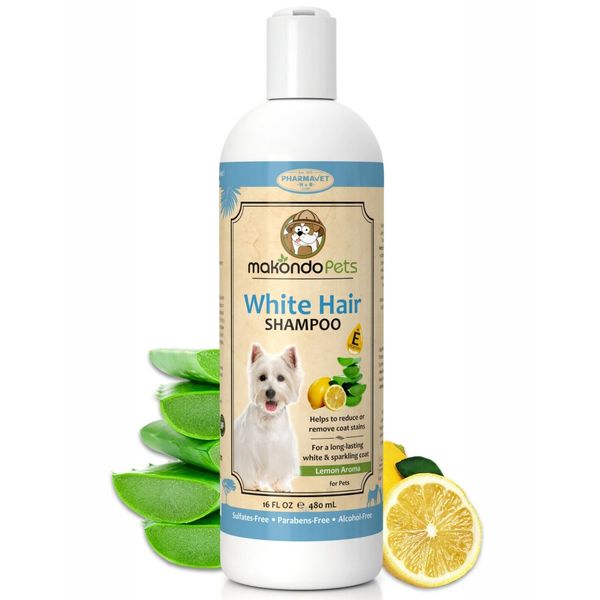 Dog Whitening Shampoo. Tear stain remover for white dogs. Natural Dog Shampoo