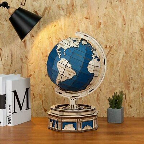 ROKR 3D Wooden Puzzle Large Globe DIY Laser Cut Model Kit Assembly Kits Kids Toy