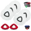 Mop Heads Replacement for O Ceda Mop Replace Head EasyWring 1 Tank System, Microfiber Mop Refills, Include 5Pack Mop Head Replacement Deep Cleaning Machine Washable and 2 Scrubber Mop Head