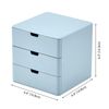 Dalanpa 3-Drawer Vanity Organizer, Compact Storage Organization Drawers Blue