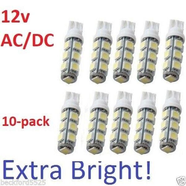 10-pack- LED WHITE Replacement Malibu bulb & all T10 Landscape light  AC/DC 12v