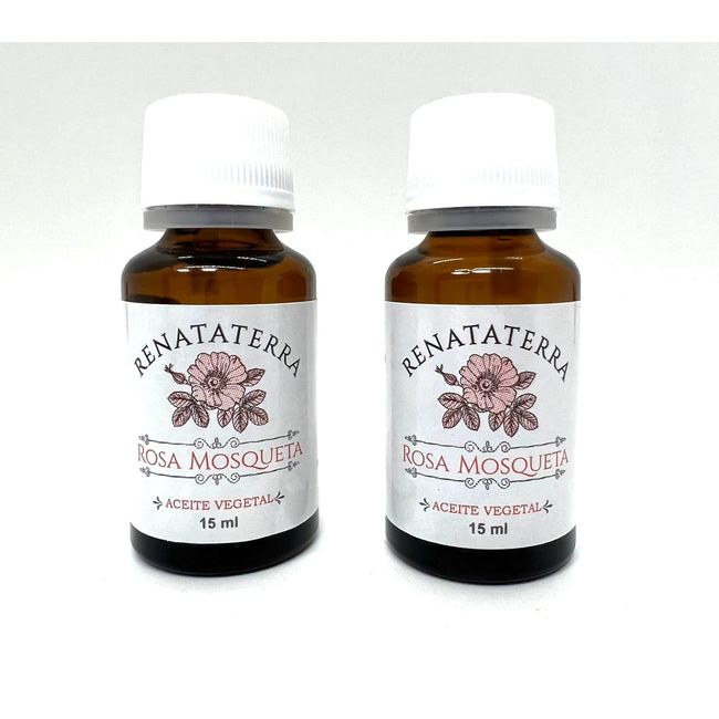 Renataterra Aceite de rosa mosqueta para cara y piel renueva y rejuvenece tu piel. Aceite de semilla de rosa mosqueta orgánico, 100% puro prensado en frío rosehip oil 2 pack