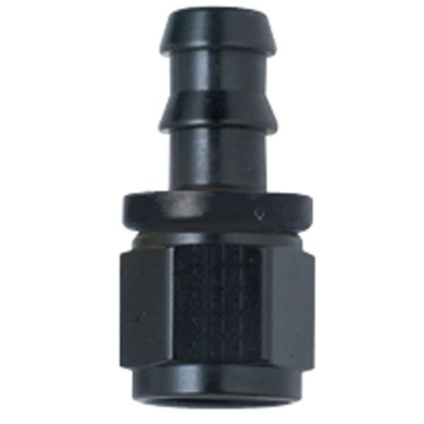 Fragola 200110-BL Black Size (-10) Straight Push Lock Hose Fitting