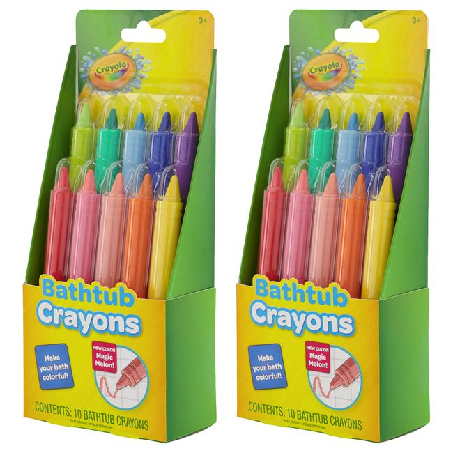 Crayola Taste Beauty Bathtub Markers, Washable Markers for Kids’ Bath Time, 2 pack Bundle