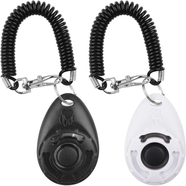 Clicker Training Dog [2 Pack] SuperShop Dog Clicker with Wrist Strap Pet Clicker for Dog Cat Horse Behavior Training