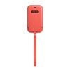 iPhone 12 mini Leather Sleeve with MagSafe - Pink Citrus Pouch