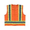 Safety Main Premium High Visibility Surveyor Vest Solid Front Mesh Back, 10 Pack, Large, Orange