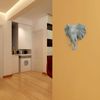 HERNGEE Elephant Head Single Wall Hook/Hanger Animal Shaped Coat Hat Hook Heavy Duty, Rustic, Decorative Gift, Grey