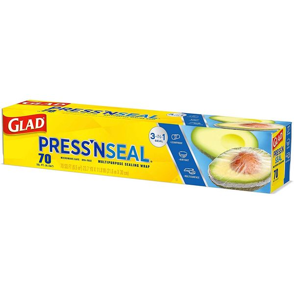 Glad Press’n Seal Magic Wrap Cling Film, Width x Length 11.8 inches x 70.9 ft (30 cm x 21.6 m), Set of 5