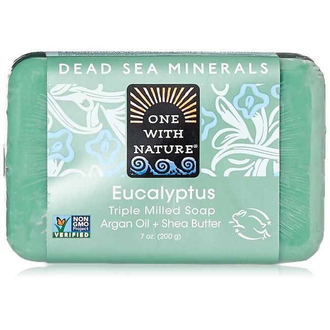 One With Nature Eucalyptus Triple Milled Dead Sea Bar Soap, 7 Ounce - 1 each.