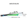 New Archery Products Quikfletch Hellfire Stabilizing Fletching - White/Green, 3" Vane