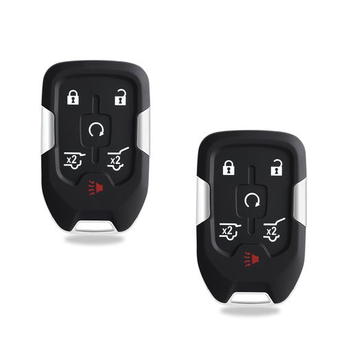 HelloAuto Key Fob Shell Fit for Chevy Tahoe Suburban 2015-2020, for GMC Yukon Denali XL Key Fob Replcaement Cover, KeyFobs Case 6 Button for Chevrolet (HYQ1AA)
