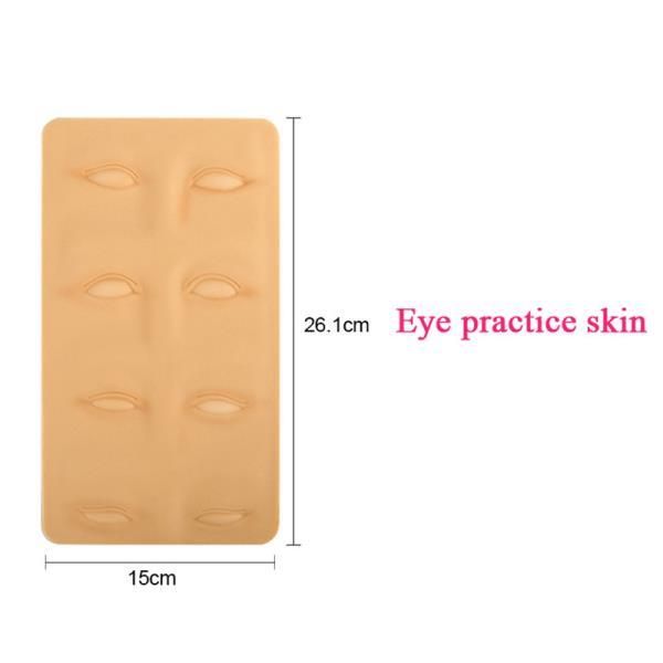 3D Silicone Tattoo Practice Skin Blank Eye Lips Face Microblading Training, Permanent PMU Tool, 1pc