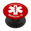 Emergency Medical ID Alert (RED) PopSockets Swappable PopGrip