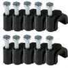 STEREN 10ct Single RG59 Cable Mounting Clip Black - 10 Pack