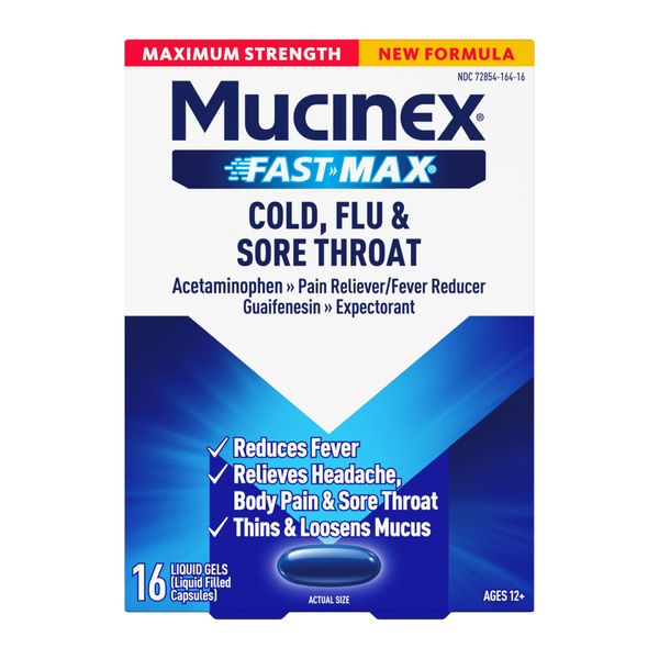 MUCINEX® Fast-MAX® Liquid Gels - Cold, Flu & Sore Throat 24/16 ct.