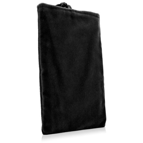 BoxWave Case Compatible with Fujifilm XP90 - Velvet Pouch, Soft Velour Fabric Bag Sleeve with Drawstring - Jet Black