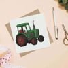 'Green Tractor' Blank Greeting Card (GC00072617)