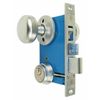 Maxtech Left Hand Reverse Satin Chrome Double Cylinder Iron Gate Mortise Lockset