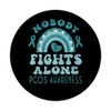 Rainbow Band Support Squad PCOS Awareness PopSockets with Interchangeable PopGrip