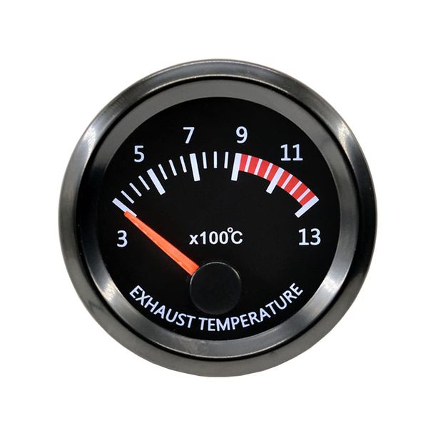 ESUPPORT Universal Car 52mm Pointer Exhaust Gas Temp Gauge Meter Kit Temperature EGT EXT White LED Light Pointer Indicator Dail Display Electronic