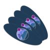 Abstract Geometric Mountainscape Double-Sided Oval Nail File Emery Board Set 4 Pack