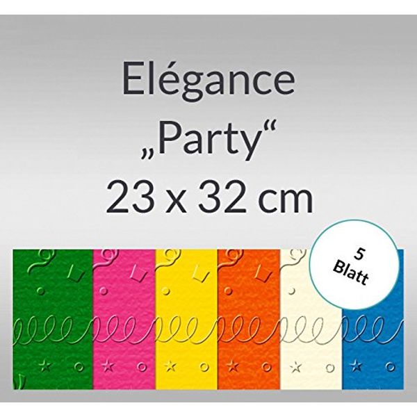ELEGANCE 220G.23x32CM,5BL.PARTY SONNENGELB
