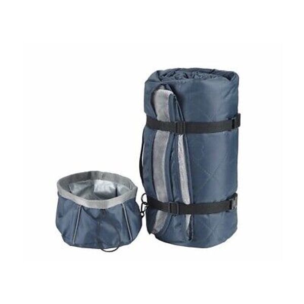 Travel Pet Throw with Collapsible Bowl Set - Convenient and Comfortable Pet Acce