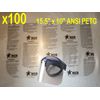 100pc MCR Safety 101640 Face shield Visor, clear PETG, 15.5"x10" plastic sheet