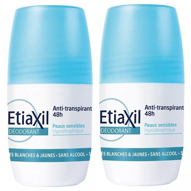 ETIAXIL Perspirex French version Deodorant Anti-Transpiran 50ml Set of 2 48 hours Large capacity Roll-on type [Directly shipped from France]