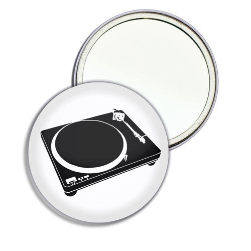 DJ Decks - 77mm Round Compact Mirror