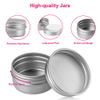 BELICOO 24 Pcs Cosmetic Container Pots 20ml Aluminium Tin Jars with Screw Lids, Labels and Mini Spatula for Cream, Sample, Powder, Makeup Storage (Silver)