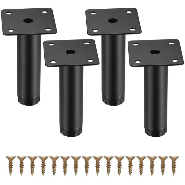 4pcs Adjustable Feet Sofa Legs Furniture Legs Splitter Legs Cabinet Coffee Table TV Stand Legs Furniture Feet Height Adjustable Black Furniture Sofa Support Legs Sofa Feet Table Legs Joints Cabinet