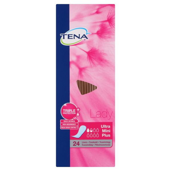 6 x TENA Lady Ultra Mini Plus 24 Liners