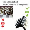 Chess Game, Foldable Board, Magnetic, Portable, Travel Set,Educational Toy,9.75"