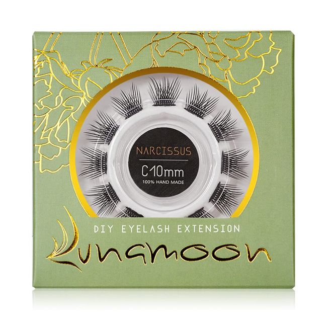 Wimpern Cluster Wimpern Einzeln für Wimpernverlängerung Individuelle Falsche Wimpern Cluster Lashes DIY Fake Individual Lashes Einzel Wimpern Wimpernbüschel DIY Wimpernverlängerung (Narcissus-10mm)