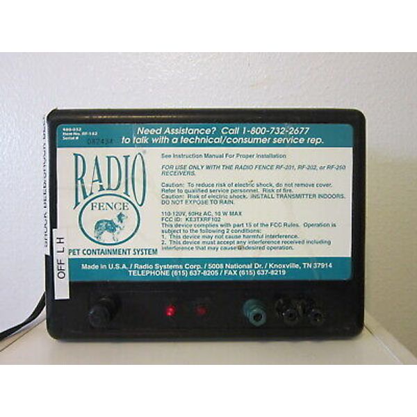 Radio Dog Fence RF-102 Pet Containment System Control Box Only 400-032