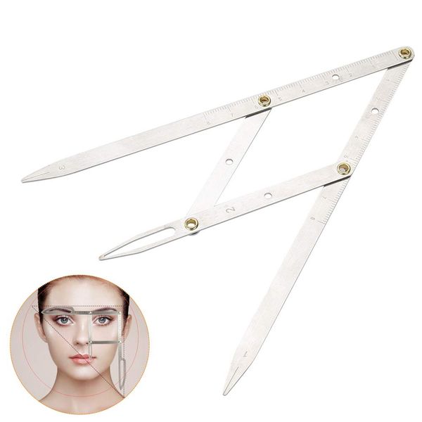 Eyebrow Tattoo Ruler, Brow Measuring Tool Microblading Caliper Ratio Eyebrow Measure Ruler Permanent for Eyebrow Mapping Makeup Stencil Measuring Tool