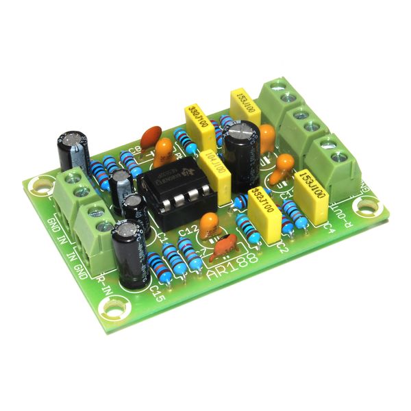 ArliKits RIAA AR188 Stereo Preamplifier for Record Player Kit Riaa-Pre-Amplifier Equalizer Green