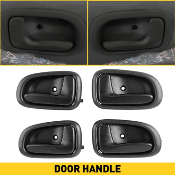 4X FOR 93-97 For Toyota Corolla Interior Inner Inside Door Handle Black Set EAW