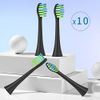 YMPBO 10PCS Replacement Heads Compatible with 7AM2M AM101/AM105 Electric Toothbrush +[30PCS Dental Floss Picks +1 Free Universal Stand Holder ] Soft Dupont Brush Bristles,Black