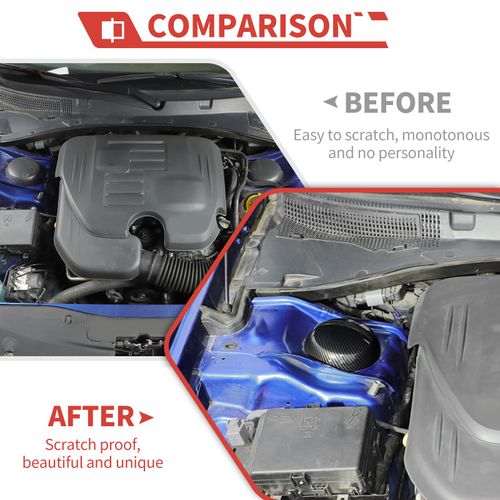 Amayum Fit for Dodge Challenger Charger 2009+ Engine Compartment Suspension Cover Engine Bay Suspension Trim Engine Accessories