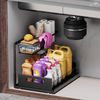 2pcs Under Sink Pull-out Drawer Storage Shelf Organizer kitchen bathroom Cabinet