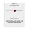 Philip Jones July (Ruby) Birthstone Bracelet Created with Zircondia® Crystals
