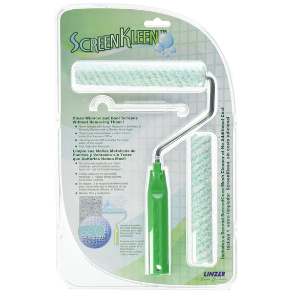 Linzer Products A-200 ScreenKleen Window and Door Screen Cleaning Kit, No Size, Green